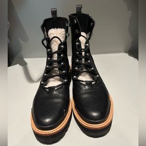 Marc fisher LTD izzie shearling lace up boot